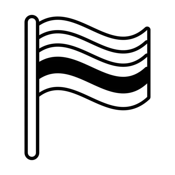 Cinsel yönelim çizgisi simgesinin cinsiyet akışkan gurur bayrağı — Stok Vektör