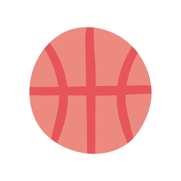 Ballon de basket-ball sport style plat icône — Image vectorielle