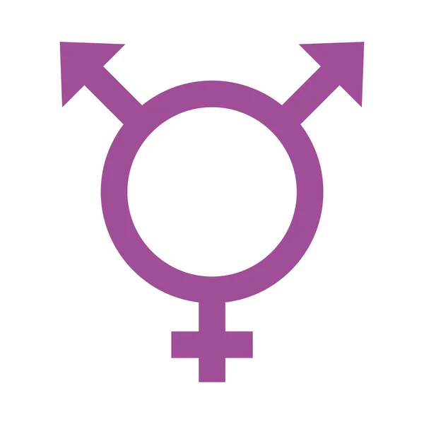 Biseksüel erkek cinsiyet sembolü çok yönlü biçim simgesi — Stok Vektör