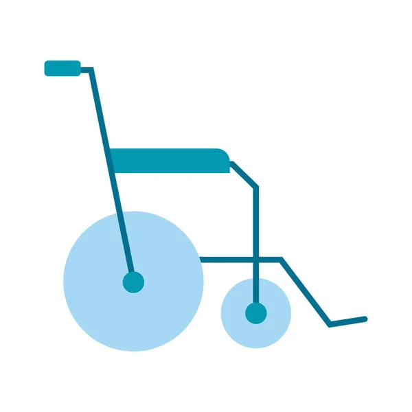 Cadeira de rodas médica ícone de estilo plano —  Vetores de Stock