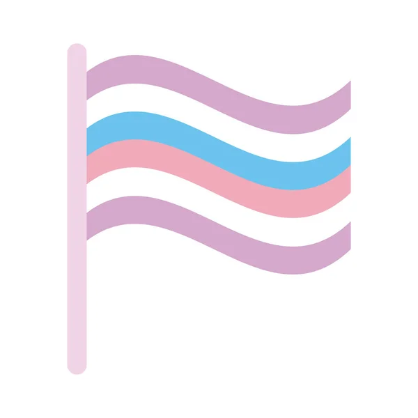 Bigender pride flag of sexual orientation multy style icon — Stock Vector