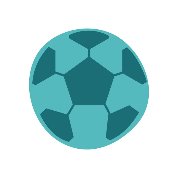 Balon piłka nożna płaski styl ikona — Wektor stockowy