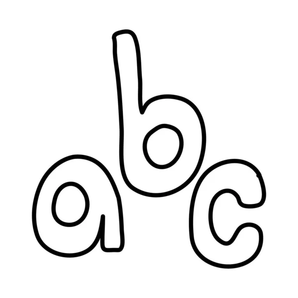 Αλφάβητο γράμματα σχολείο γραμμή στυλ εικονίδιο — Διανυσματικό Αρχείο
