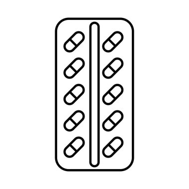 ilaç kapsülleri uyuşturucu satır simgesini mühürler