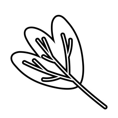 Sonbahar mevsimi yaprak bitkisi çizgi simgesi