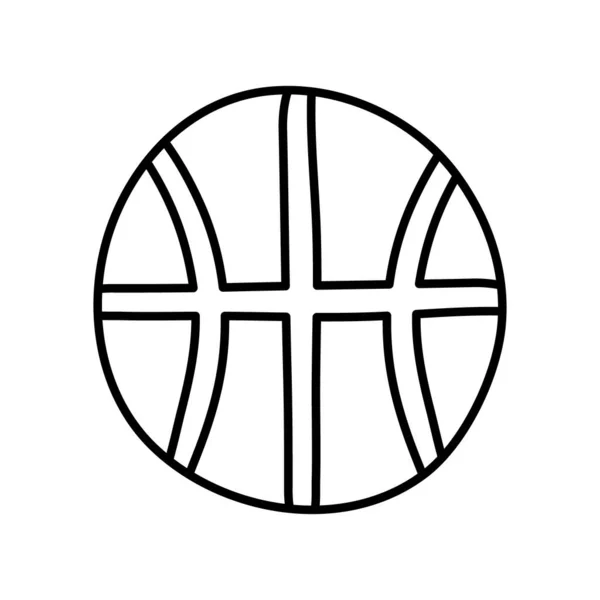 Basketball Ballon Sport Linie Stil-Symbol — Stockvektor