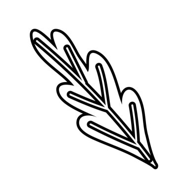 Sonbahar mevsimi yaprak bitkisi çizgi simgesi