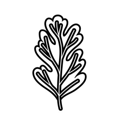 Sonbahar mevsimi yaprak bitkisi çizgi simgesi