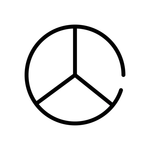 Symbol míru a lásky ikona stylu čáry — Stockový vektor