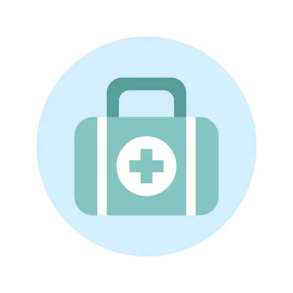 Medical kit aids isolated icon — Stock Vector