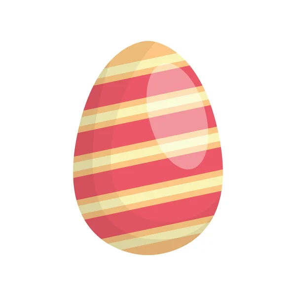 Pintura feliz huevo de Pascua con líneas — Vector de stock
