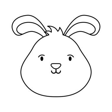Küçük şirin paskalya tavşanı karakter çizgisi simgesi