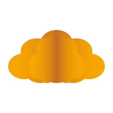 bulutlu gökyüzü izole edilmiş simge