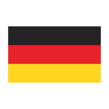 Almanya bayrağı izole edilmiş simge sallıyor