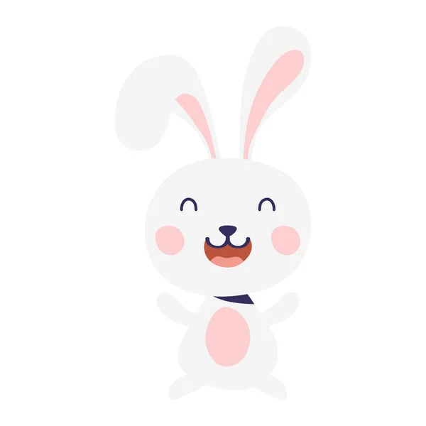 Carino pasqua piccolo coniglio personaggio — Vettoriale Stock