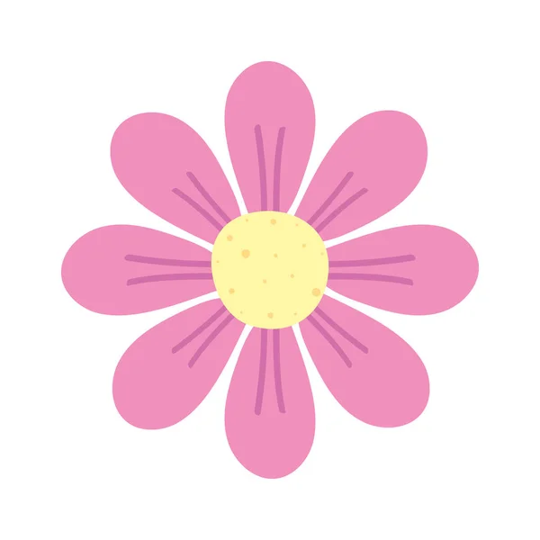 Lindo jardín rosa flor naturaleza icono — Vector de stock