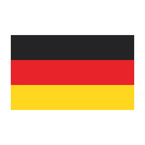 Bandera de Alemania ondeando icono aislado — Vector de stock