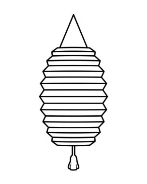 Çin lambası dekoratif asılma tarzı simgesi