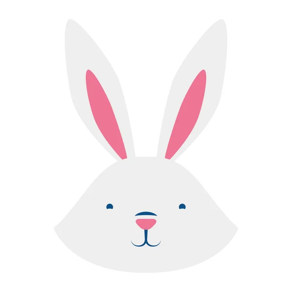Lindo pascua poco conejo cabeza carácter — Archivo Imágenes Vectoriales