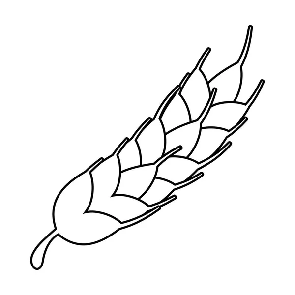 Іконка стилю пшеничного шипа ячменю — стоковий вектор