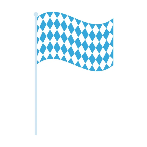 Oktoberfest vlag zwaaien in paal — Stockvector