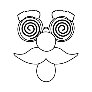 komik maske aptal gün aksesuar satır biçimi simgesi