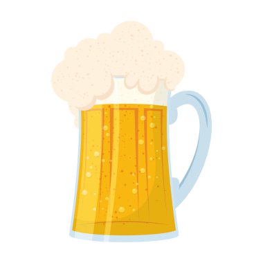 Kavanozda taze bira izole edilmiş ikon