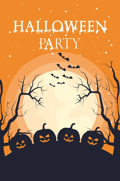 Harfli ve balkabağı sahneli Cadılar Bayramı kartın kutlu olsun