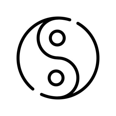 yin yang sembol çizgisi biçim simgesi