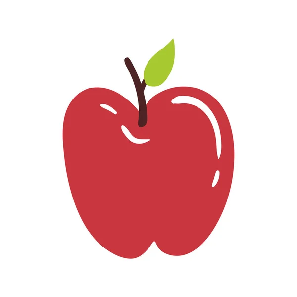 Jablko čerstvé ovoce izolované ikona — Stockový vektor