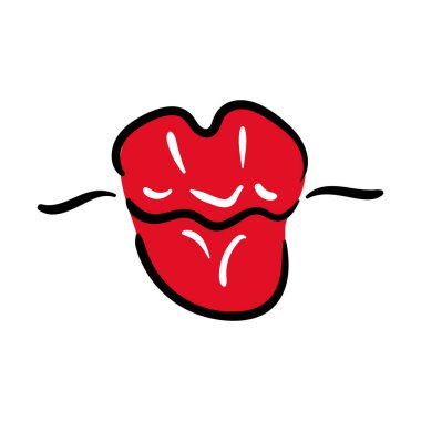 sexi ağız pop sanat çizgisi ve stil simgesi