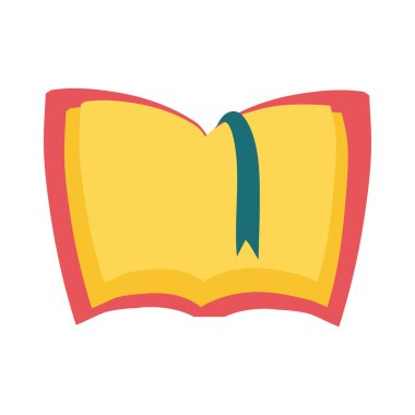 kitap açık okul malzemesi düz stil simgesi