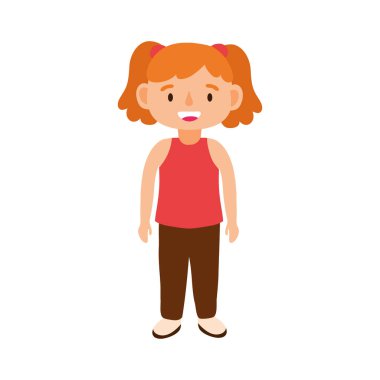 Küçük öğrenci kız Avatar karakteri