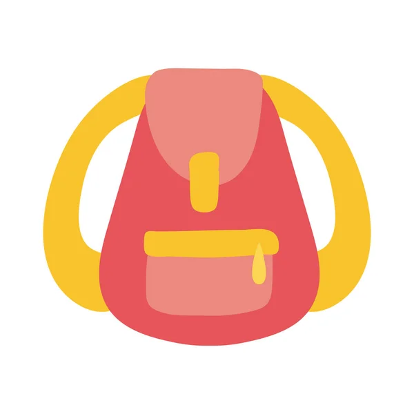 Équipement sac scolaire icône de style plat — Image vectorielle