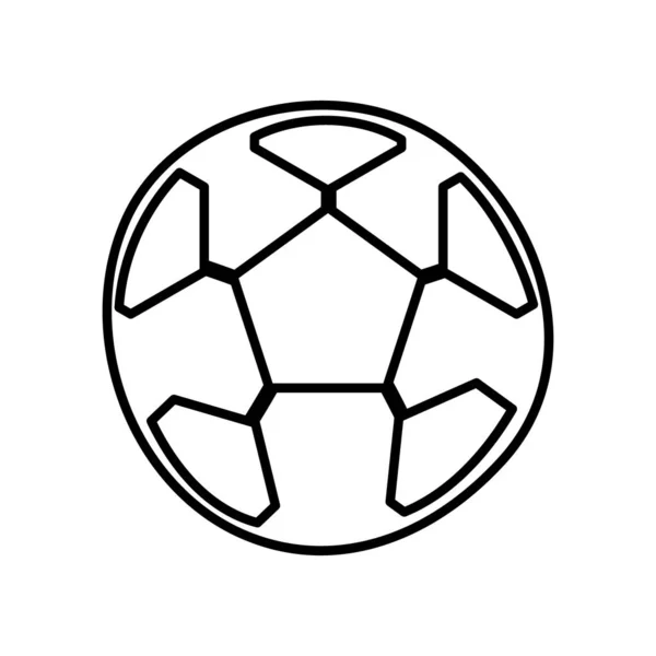 Balon piłka nożna linii styl ikona — Wektor stockowy
