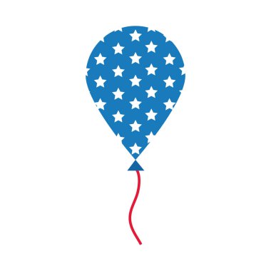 Yıldızlı balon helyumu ABD 'nin düz stil simgesi