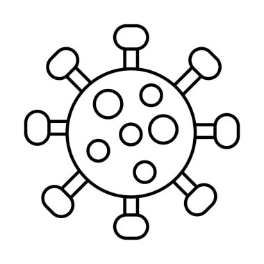 covid19 parçacık çizgisi biçimi simgesi