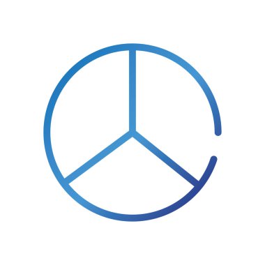 Barış ve aşk sembolü gradyan biçim simgesi