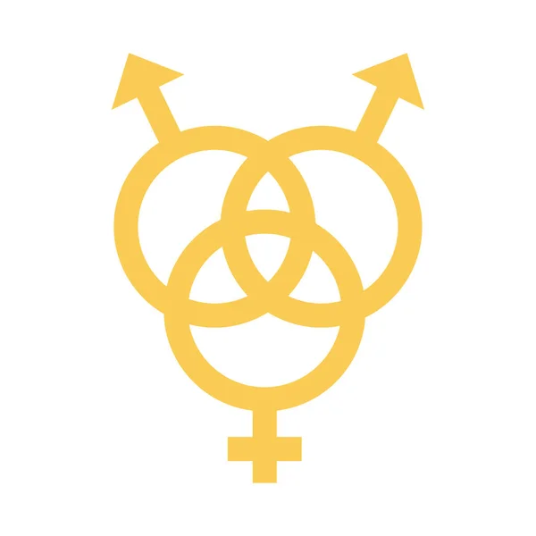 Bisexual hombre género símbolo de orientación sexual multy estilo icono — Vector de stock