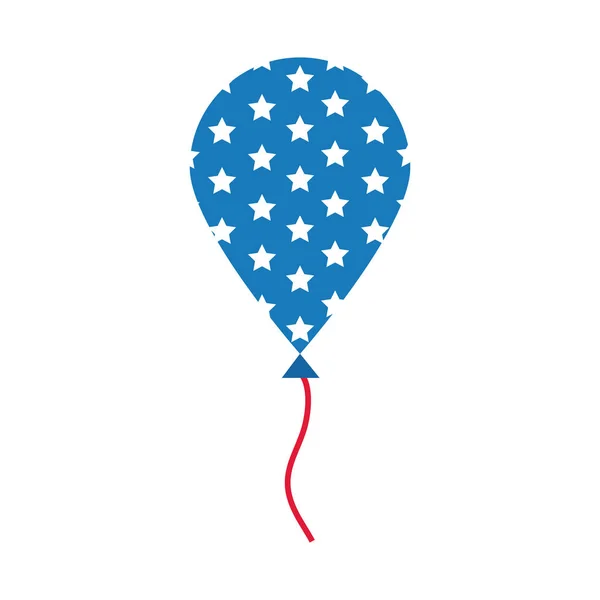 Léggömb hélium csillagokkal USA választás lapos stílusú ikon — Stock Vector