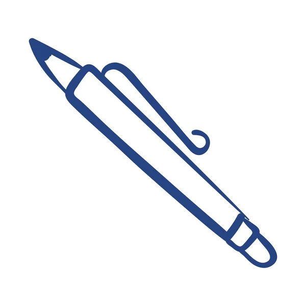 Pero psaní volného stylu formuláře ikona — Stockový vektor