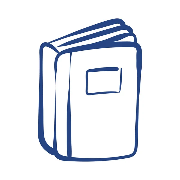 Libro escuela suministro forma libre icono de estilo — Archivo Imágenes Vectoriales