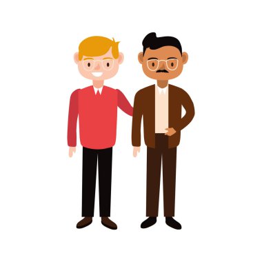 öğretmenler erkek işçiler karakterleri avatarlar