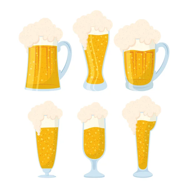 Плакат святкування вечірки з пакетом пива — стоковий вектор