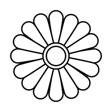 Sonbahar ortası pembe ve kırmızı renkler çiçek çizgisi simgesi