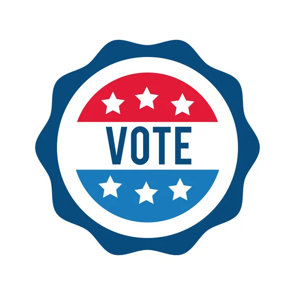 Vote mot en dentelle usa élections plat style icône — Image vectorielle