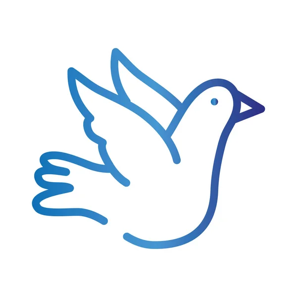 Peace dove flying gradient style icon — Stock Vector