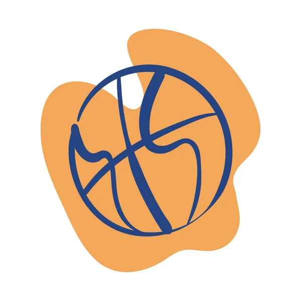 Basket ballong sport linje stil ikon — Stock vektor
