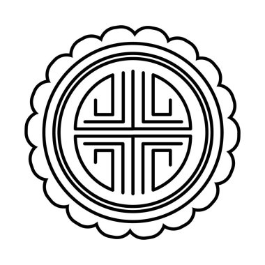 Sonbahar ortası pastası tatlı hava manzaralı çizgi simgesi