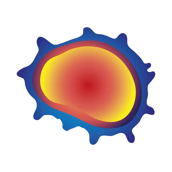 Ковідна19 частинка з ізольованою піктограмою ядра — стоковий вектор